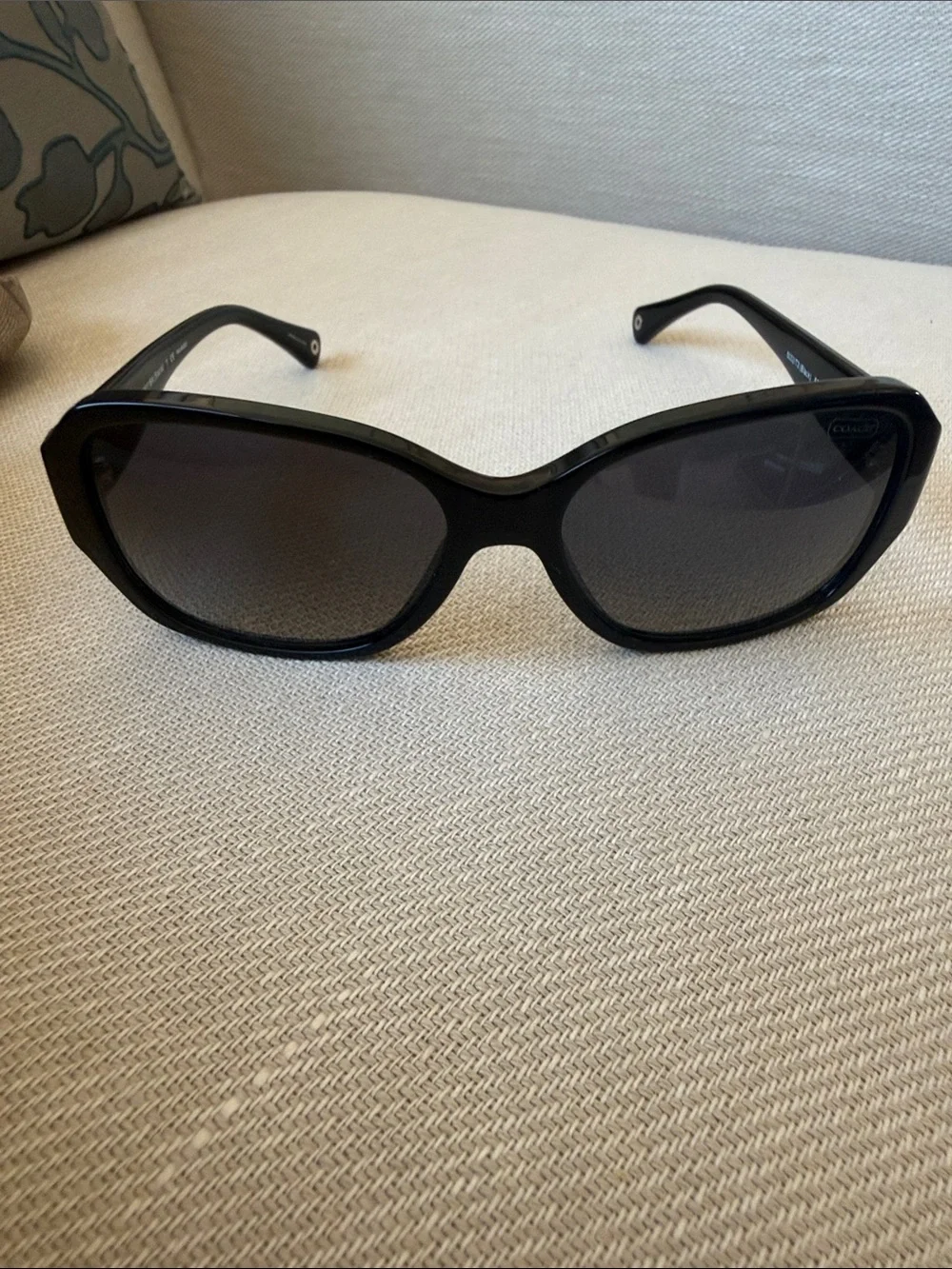 Coach Stacia black and bling sunglasses. With case.